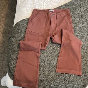 Women's Straight Leg Pants in Rust